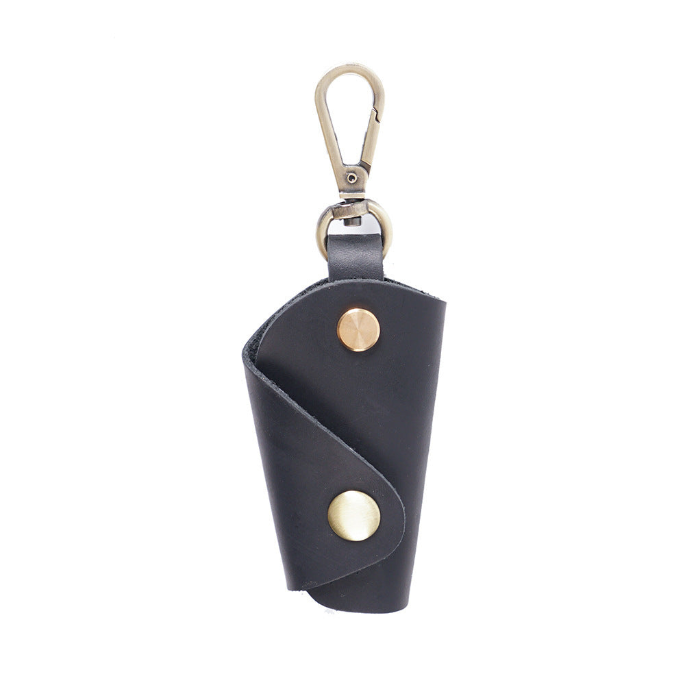 Wholesale First Layer Cowhide Handmade Men's Leather Mini Keychain